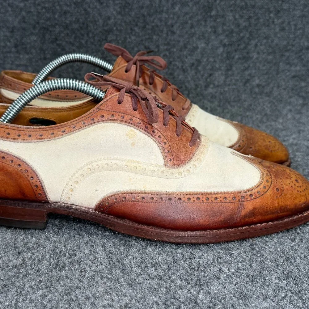 Florsheim Imperial Spectator Oxford Men's 9.5D Two Tone‎ Brown Leather Wingtip